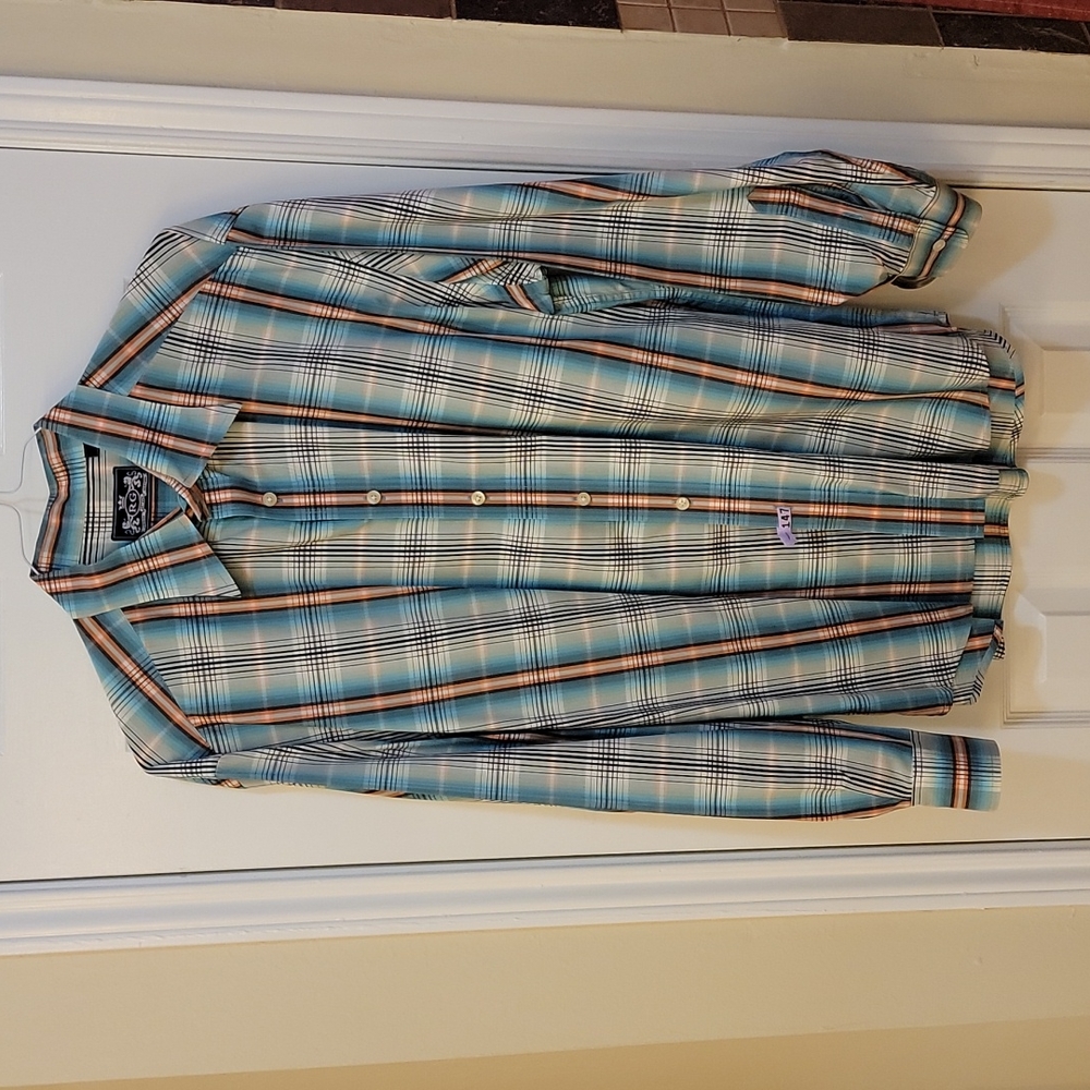 Men's button up long sleeve, XL